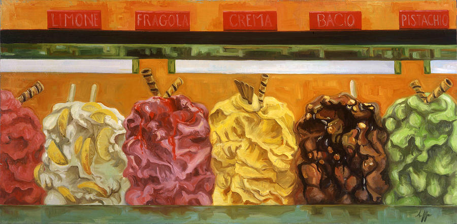 Gelato Painting - Gelati Gelati Gelati by Jennie Traill Schaeffer Gelato Painting - Gelati Gelati Gelati by Jennie Traill Schaeffer