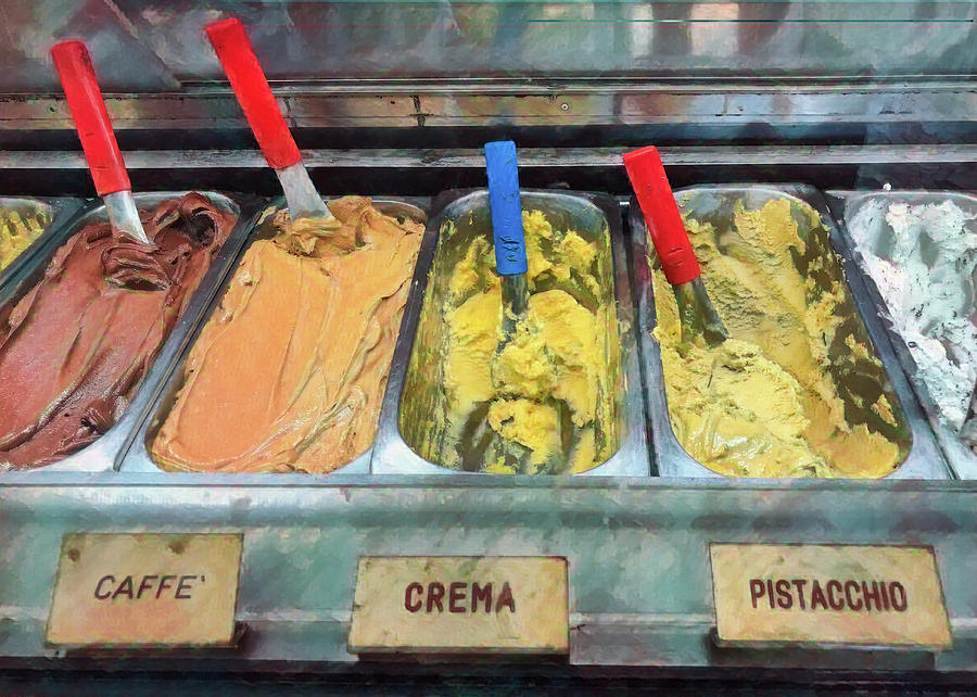 Gelato Display In Italy Photograph by Gary Slawsky