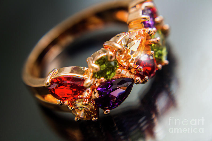 Gem fashion rings Photograph by Jorgo Photography