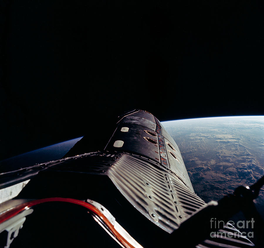 GEMINI12 Shuttle Mission  Astronaut Edwin E Aldrin Jr pilot took this picture in space Photograph by Vintage Collectables