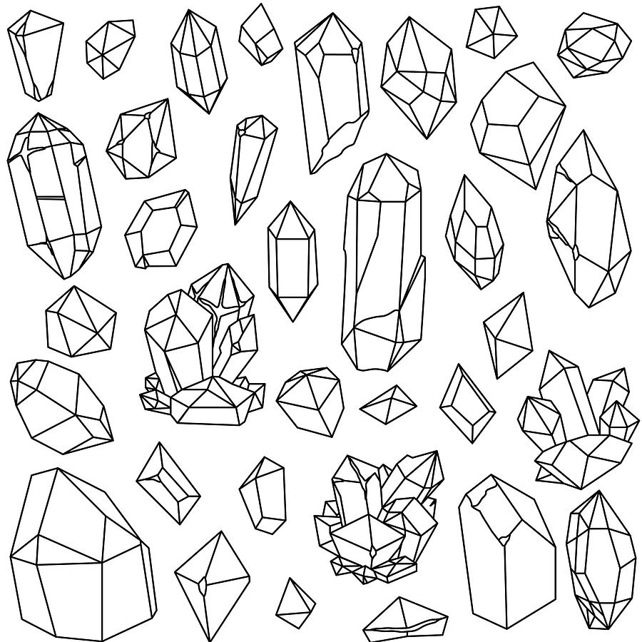  Gems Drawing by Cadinera
