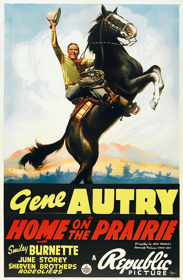 Gene Autry in Home on the Prairie 1939 Mixed Media by Mountain Dreams