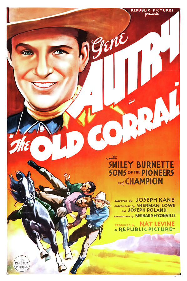 Movie Mixed Media - Gene Autry in the Old Corral 1936 by Mountain Dreams
