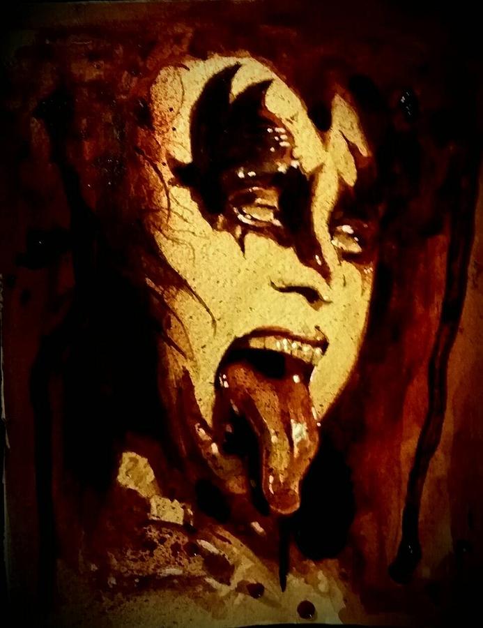 Gene Simmons Painting by Ryan Almighty