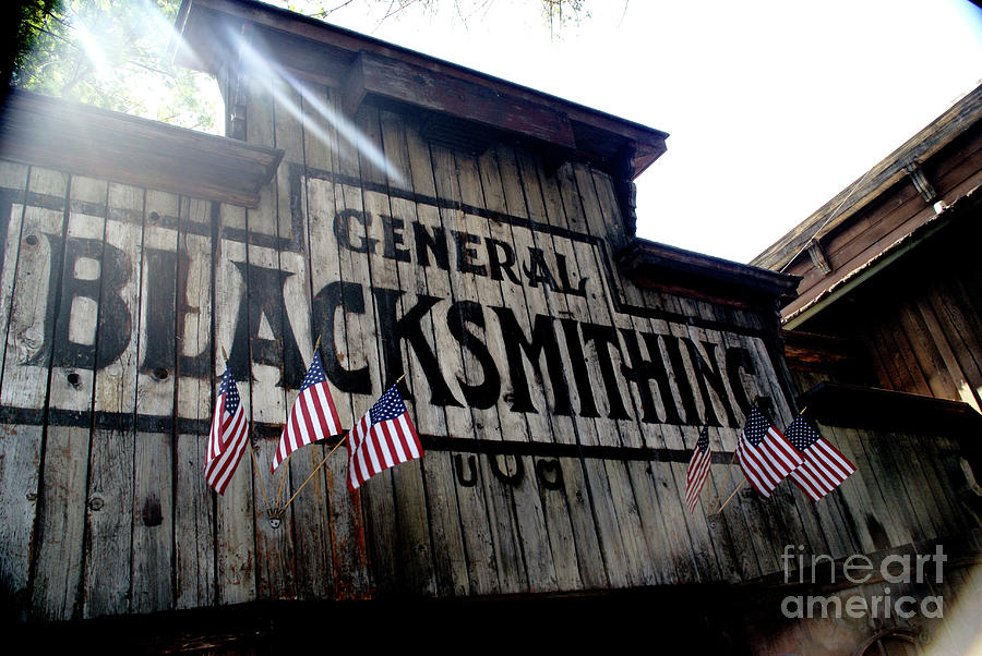 Flag Photograph - General Blacksmithing by Linda Shafer