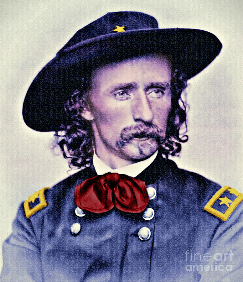 General Custer Folk Hero Digital Art by Ian Gledhill