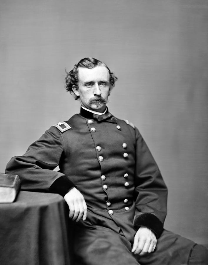 General Custer Portrait - 1864 Photograph by War Is Hell Store