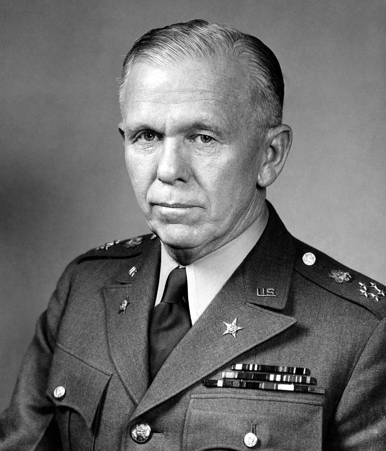 Portrait Photograph - General George Marshall by War Is Hell Store