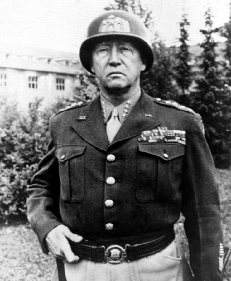 Portrait Photograph - General George Patton, 1940s by Everett