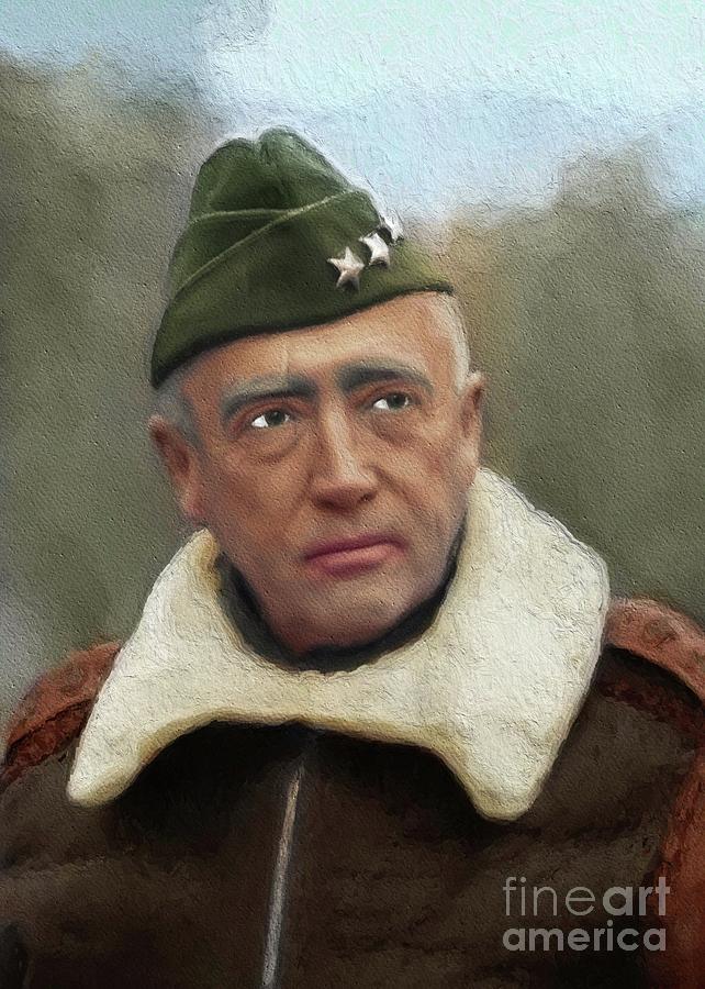 Portrait Painting - General George S. Patton, WWII Leader by Esoterica Art Agency