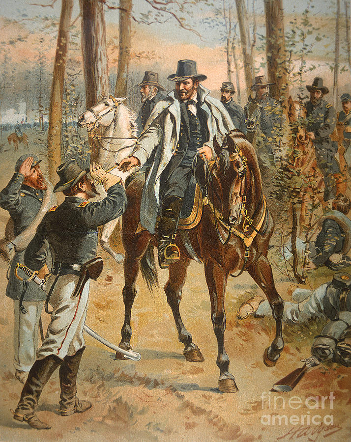 Henry Alexander Ogden Painting - General Grant in the Wilderness Campaign 5th May 1864 by Henry Alexander Ogden