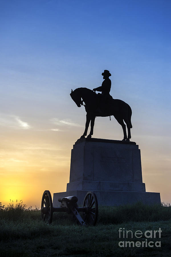 Gettysburg National Park Photograph - General Howard Monument at Cemetery Hill by John Greim