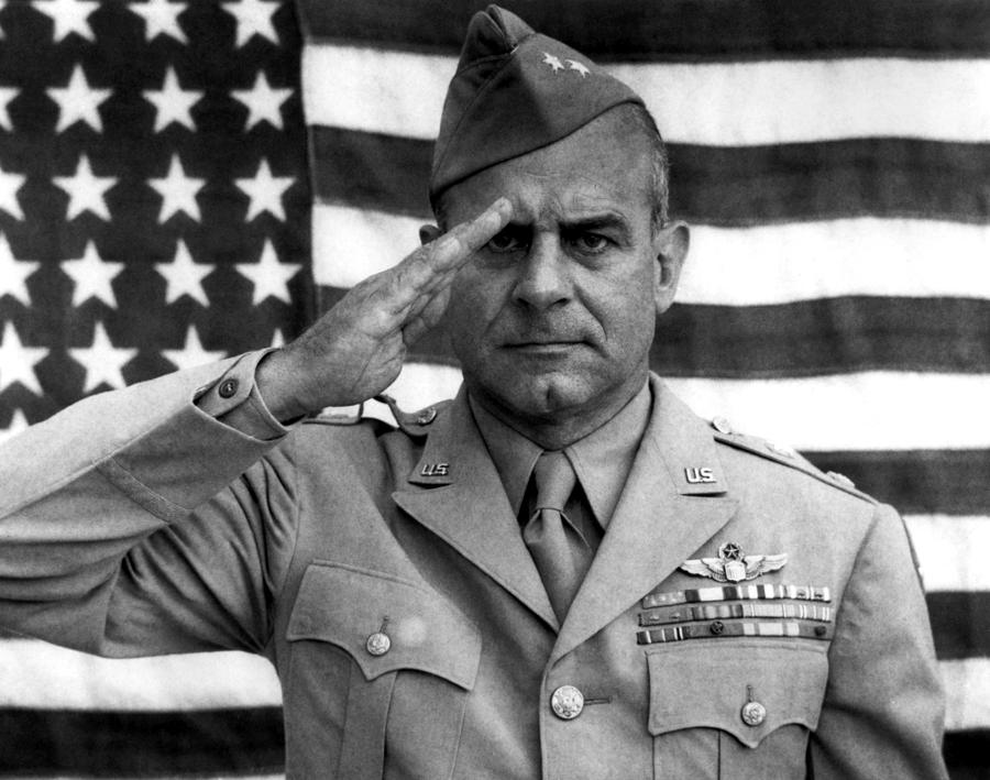 General James Doolittle Saluting Photograph by War Is Hell Store