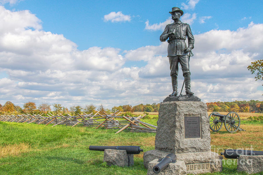General John Buford Monument Gettysburg Photograph by Randy Steele