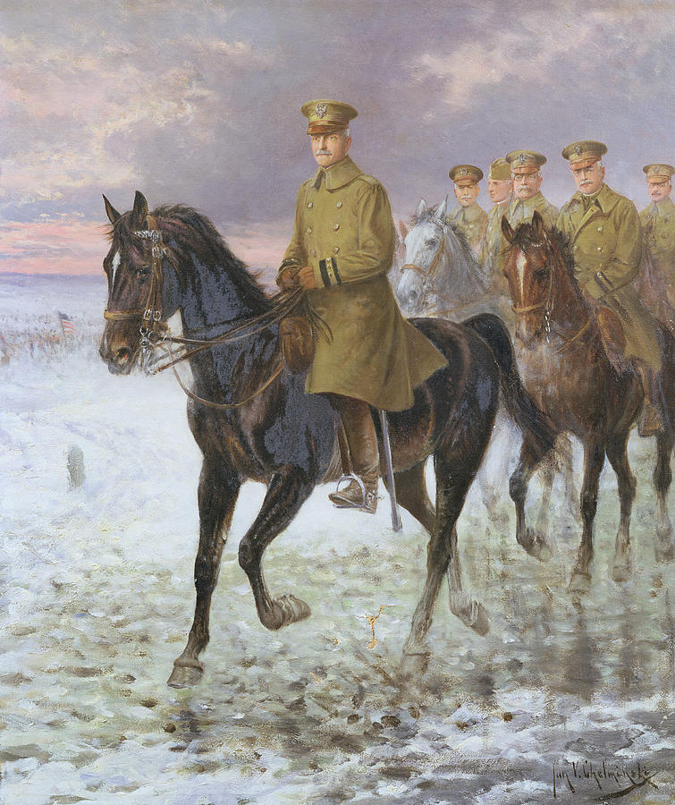 Winter Painting - General John J Pershing  by Jan van Chelminski