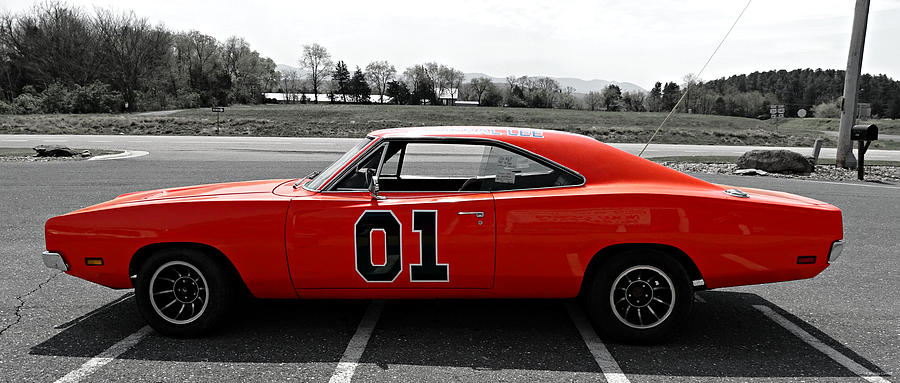 Car Photograph - General Lee by Dark Whimsy