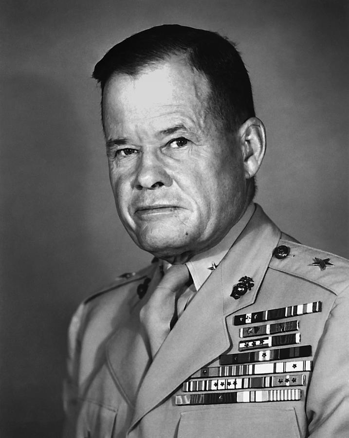 General Lewis Puller - 1952 Photograph by War Is Hell Store