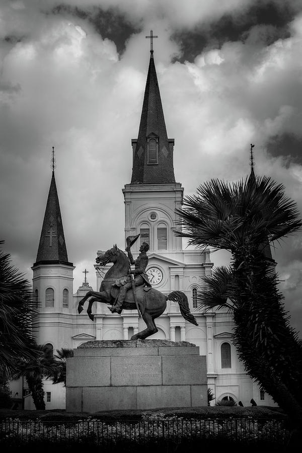 General Of New Orleans In Black and White Photograph by Greg and Chrystal Mimbs
