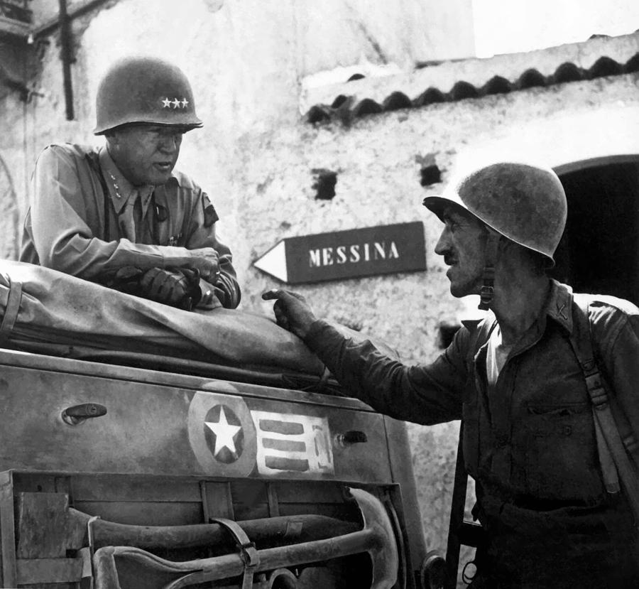 General Patton Painting - General Patton In Sicily by War Is Hell Store General Patton Painting - General Patton In Sicily by War Is Hell Store
