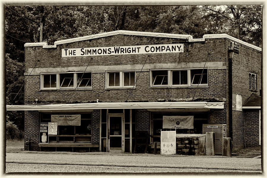 General Store - Vintage Sepia with Border Photograph by Stephen Stookey