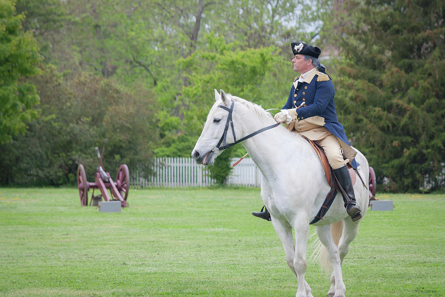 General Washington In Colonial Williamsburg Photograph