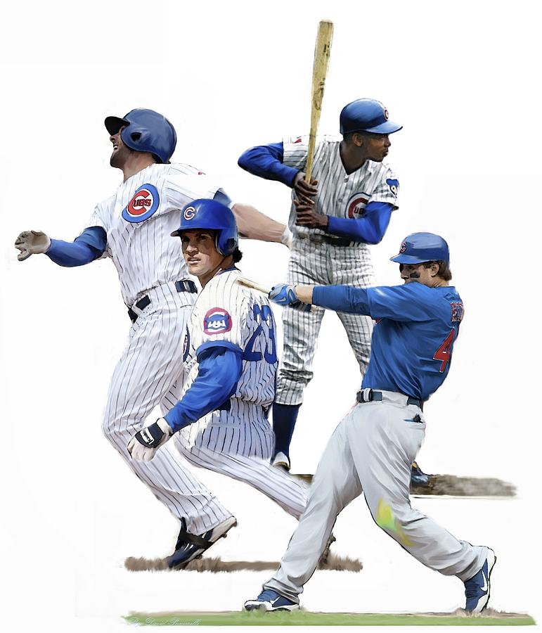 Kris Bryant Painting - Generations Cubs I  The Chicago Cubs by Iconic Images Art Gallery David Pucciarelli
