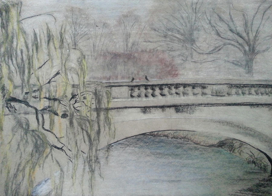 Genesee Valley Bridge Drawing by Janet Lipp
