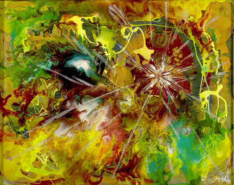 Abstract Painting - Genesis - And He Rested by Michelle Silverman