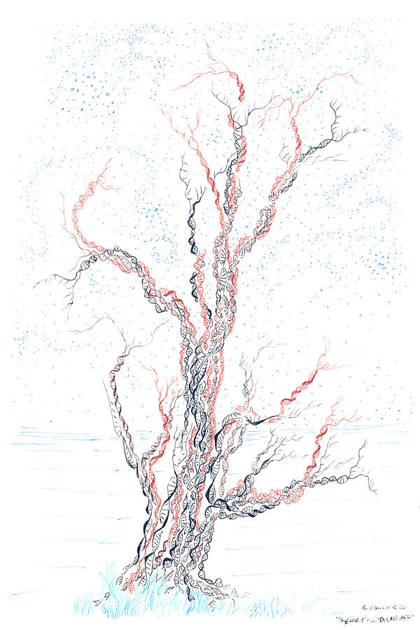 Genetic branches Painting by Regina Valluzzi