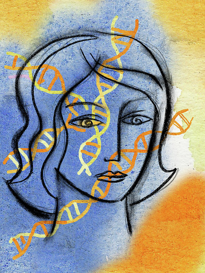 Genetics Painting by Leon Zernitsky