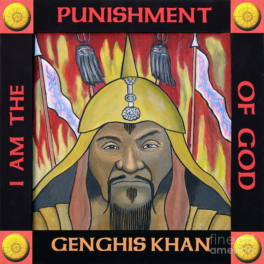 Genghis Khan portrait Painting by Paul Helm