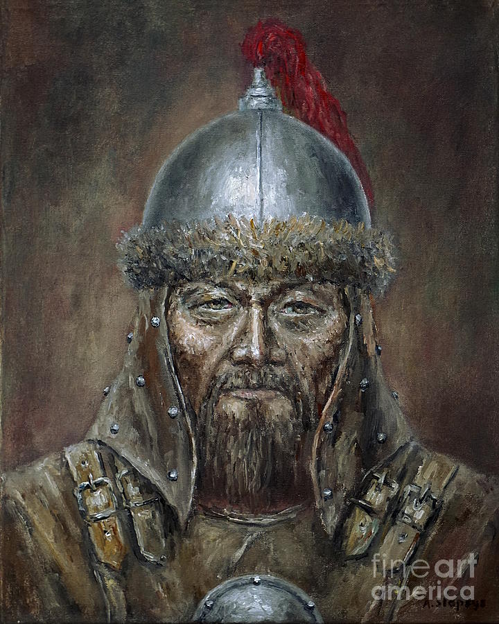 Genhis Khan Painting by Arturas Slapsys