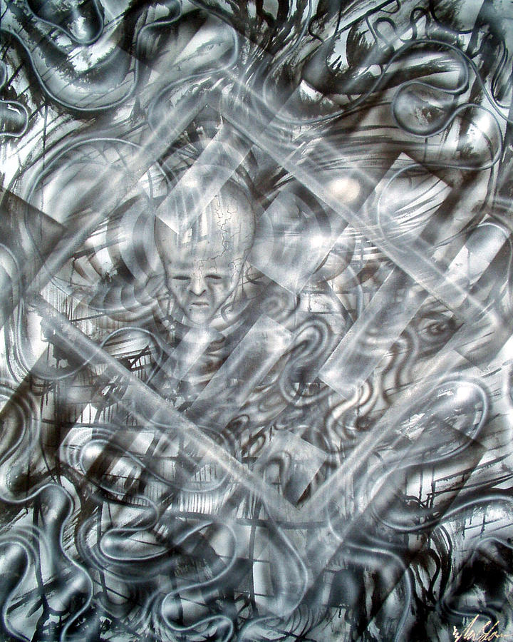 Alien Painting - Genius by Leigh Odom Alien Painting - Genius by Leigh Odom