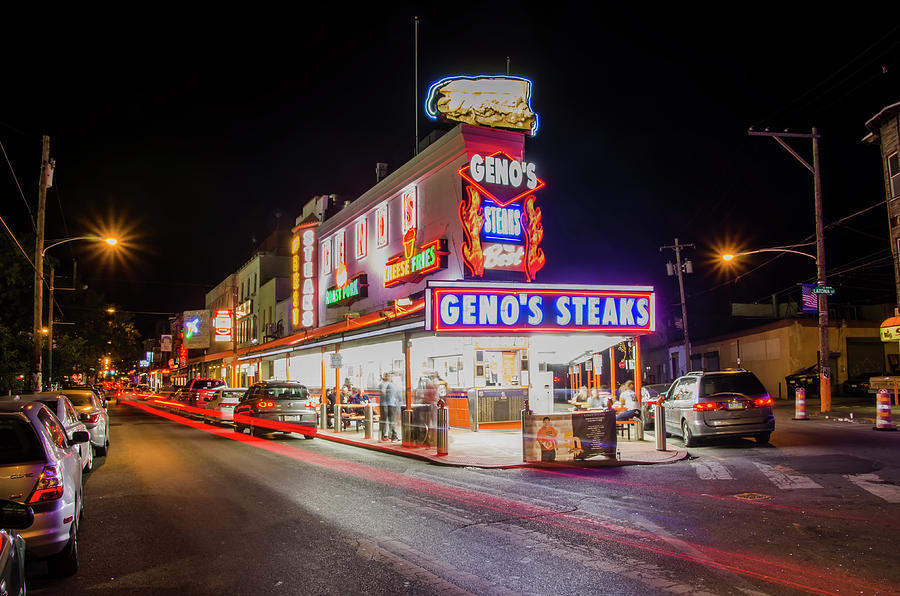 Philadelphia Photograph - Genos Steaks - South Philly by Bill Cannon