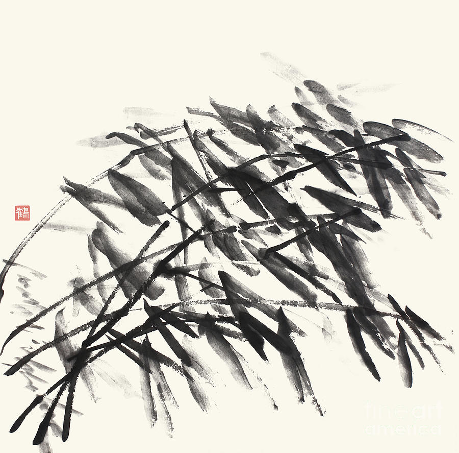 Bamboo Painting - Gentle Bending Bamboo - Homage to Catalonia by Nadja Van Ghelue Bamboo Painting - Gentle Bending Bamboo - Homage to Catalonia by Nadja Van Ghelue