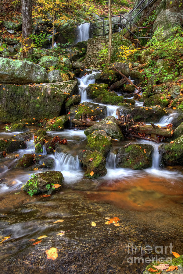 Gentle Cascades of Crabtree Falls Virginia Photograph by Karen Jorstad