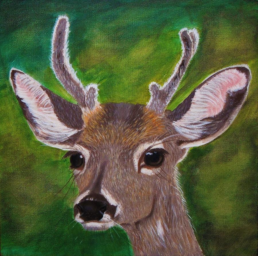 Gentle Deer Mixed Media by Deedee Maz - Fine Art America