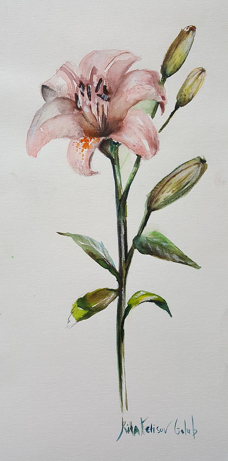 Gentle Flower Painting by Rita Fetisov