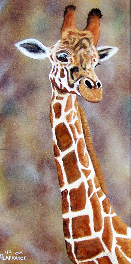 Wildlife Painting - Gentle Giraffe by Debbie LaFrance