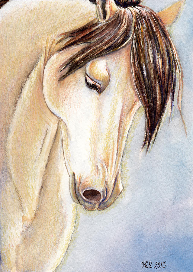 Horse Painting - Gentle by Heather Stinnett