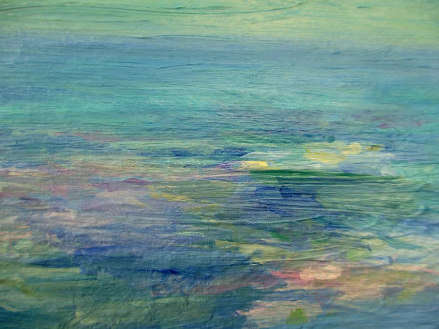 Abstract Painting - Gentle Light on the Water by Mary Wolf