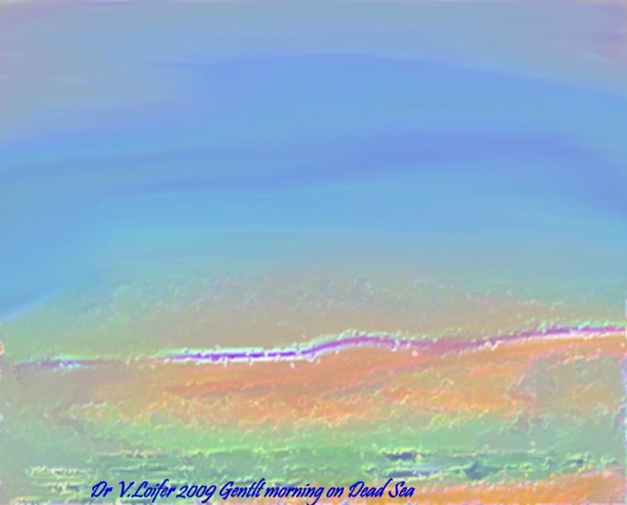 Gentle morning on Dead Sea Digital Art by Dr Loifer Vladimir