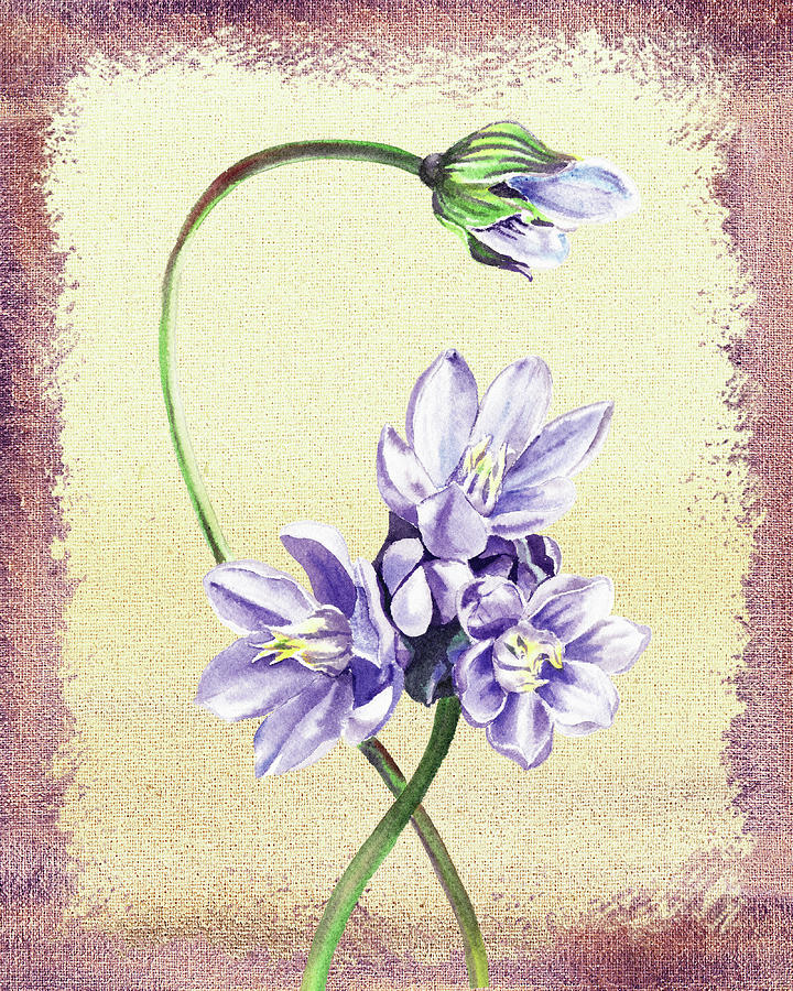 Gentle Purple Floral Decor Painting by Irina Sztukowski