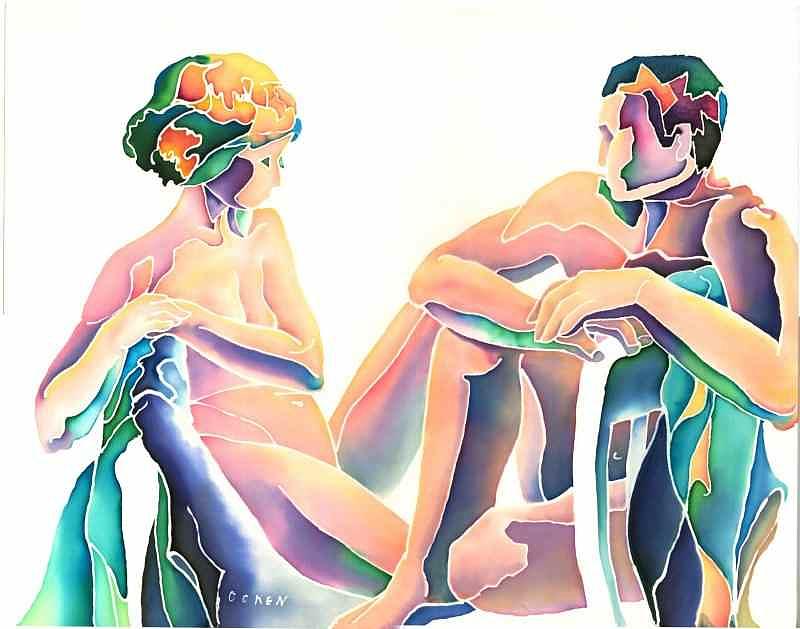 Abstract Painting - Gentle Response by Virginia Ocken Abstract Painting - Gentle Response by Virginia Ocken