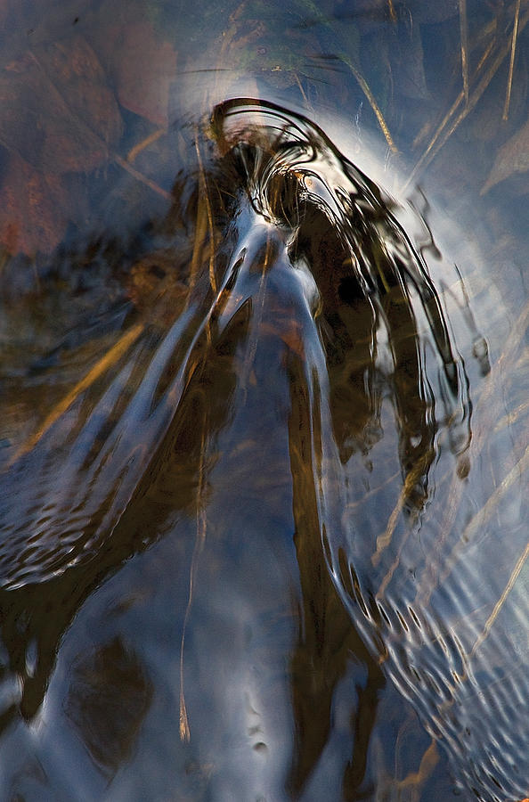 Gentle river ripple swirl vertical Photograph by Steve Somerville