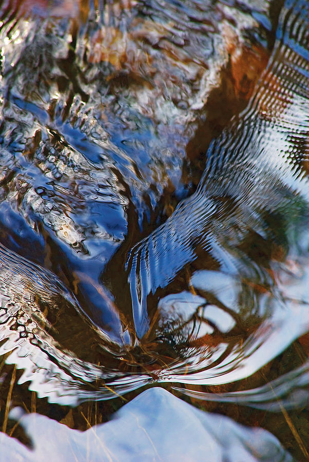 Gentle river swirl ripple-6 Photograph by Steve Somerville