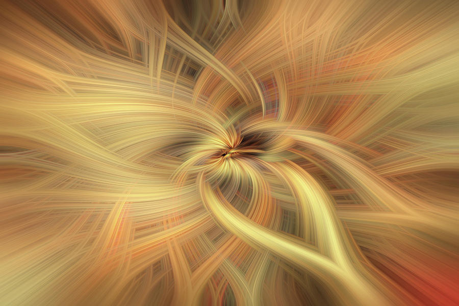 Abstract Photograph - Gentle Spirit. Golden by Jenny Rainbow