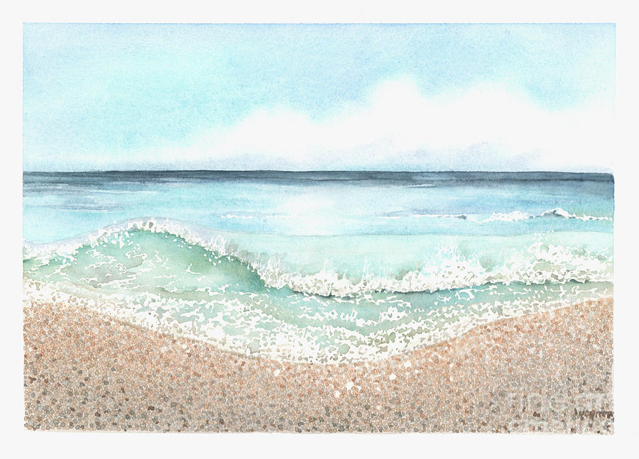 Gentle Waves Painting by Hilda Wagner