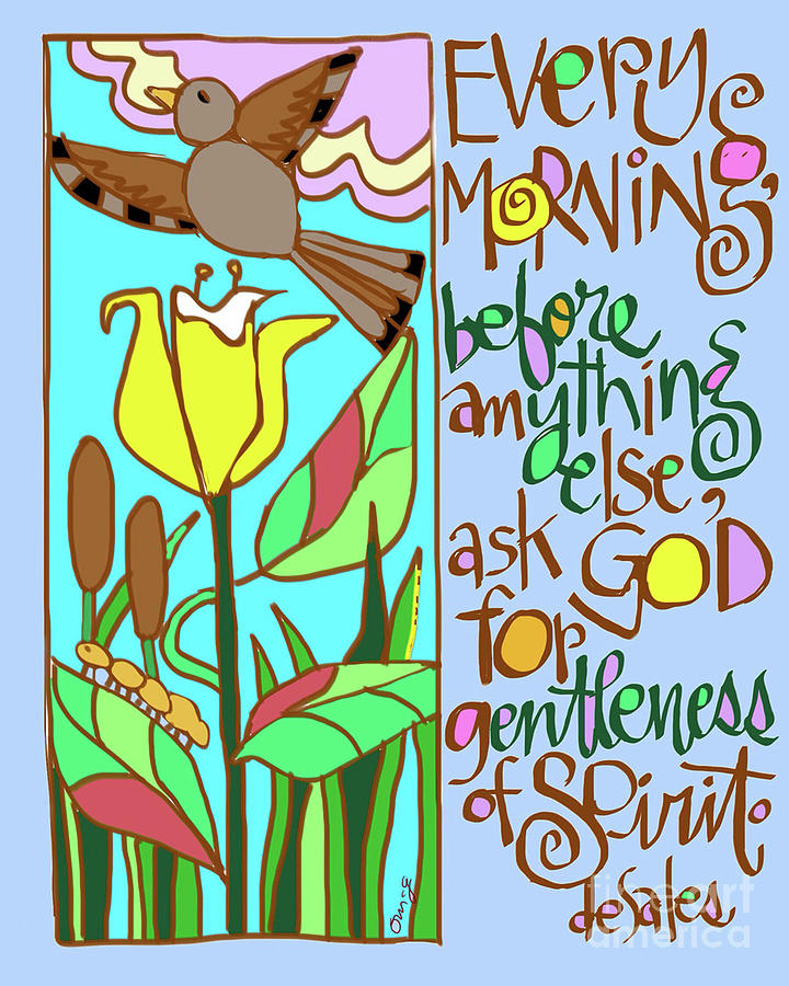 Gentleness of Spirit - MMGES Painting by Br Mickey McGrath OSFS