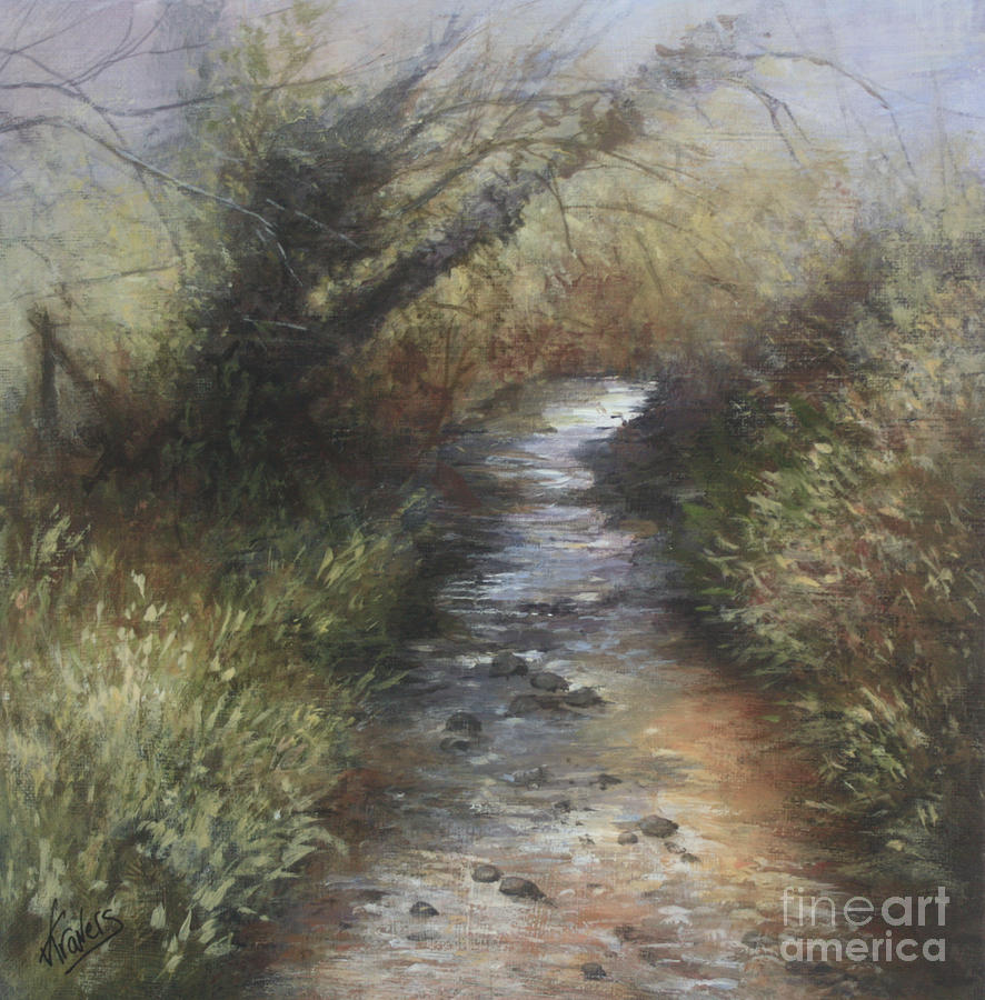 Gently Flowing Painting by Valerie Travers